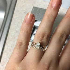 Stackable 3 gold bands 14 k